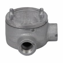 GUAL69 Condulet Type L Conduit Outlet Box With Cover, 2 in, 5 in Cover Opening, 80 cu-in Capacity, Aluminum Acrylic Painted/Electro-Galvanized