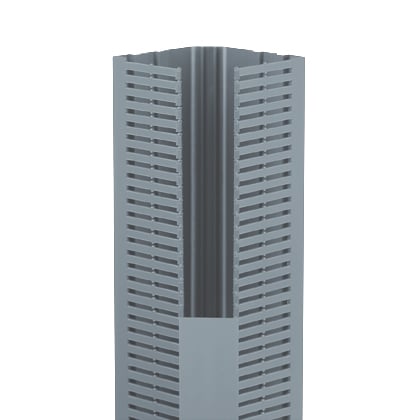 CWD4LG6 Panduct PanelMax 1-Piece Type CWD Corner Wiring Duct, 0.2 in Slotted Slot, 5.33 in W x 4.58 in D, PVC