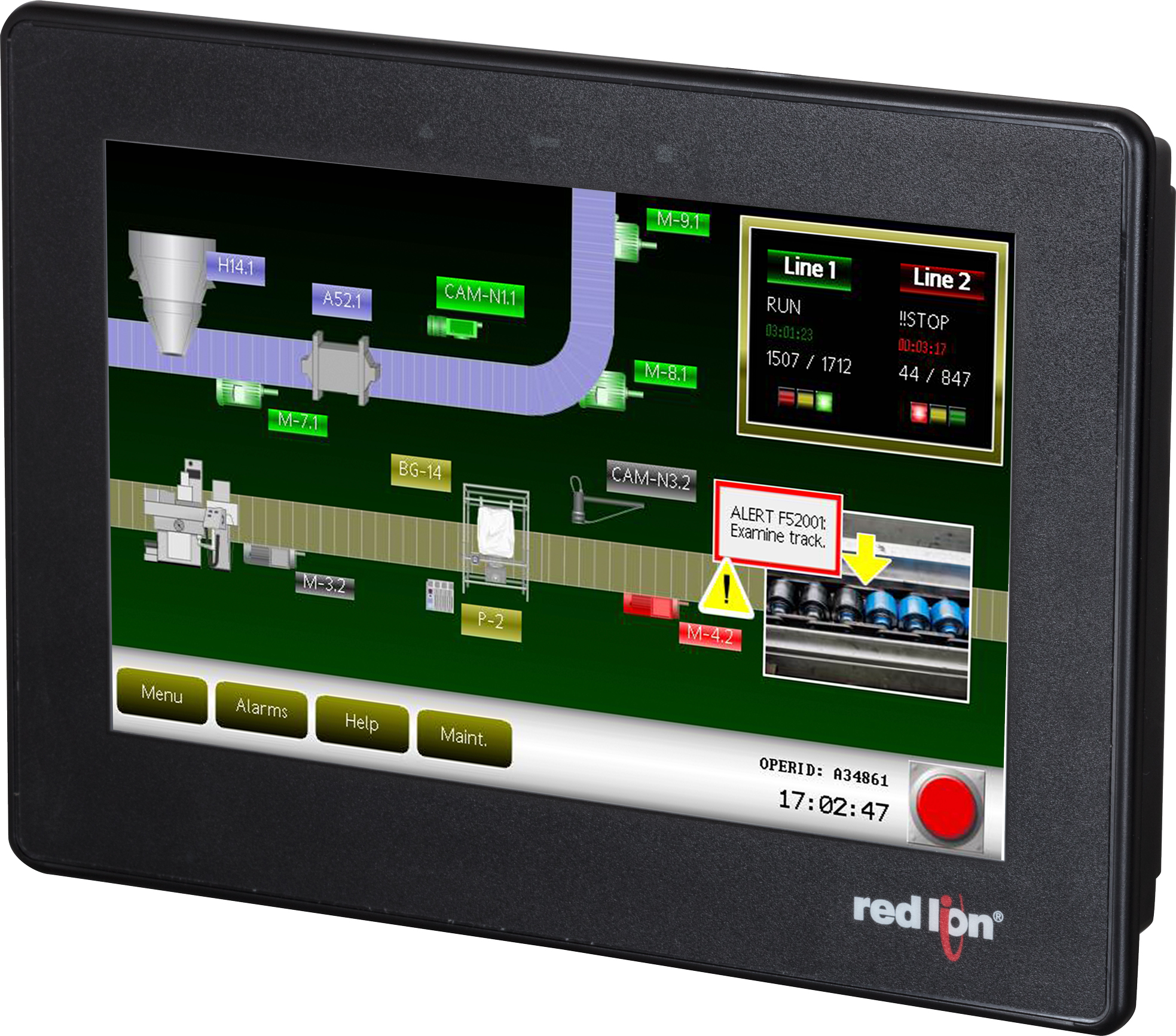 CR10000700000210 Widescreen HMI Operator Panel, 24 V DC, 6.2 W, 7 in TFT LCD Display, (1) 10/100 Ethernet Port, (1) RS-232 Serial Port, (1) RS-232/RS-485 Serial Port and (1) USB Device Port for Upload/Download