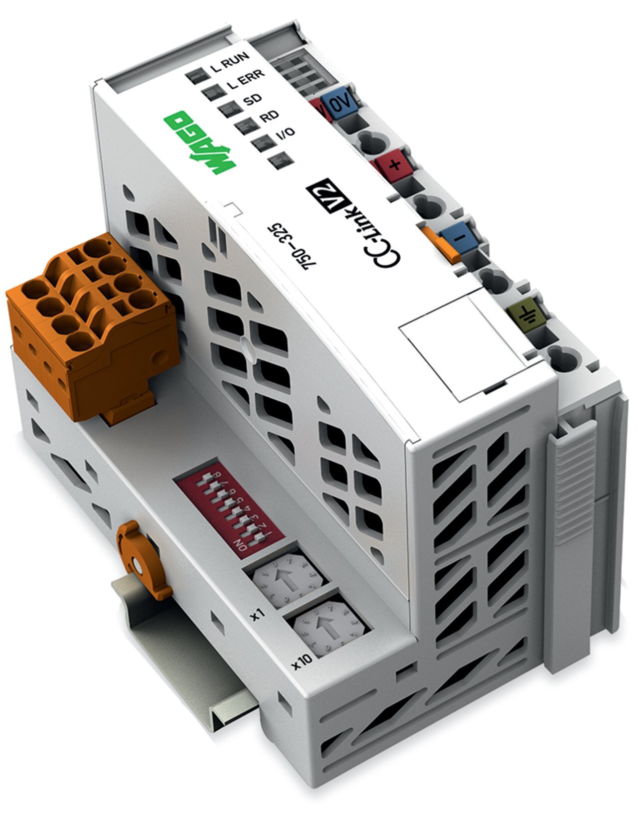 750-325 750 Fieldbus Coupler, For Use With 750 Series, 3.937 in H x 2.421 in W x 2.831 in D, Polycarbonate/Polyamide 6.6