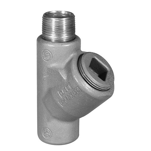 EYS36 Unilets Dust-Ignitionproof Explosionproof Raintight Conduit Sealing Fitting With Removable Nipple, 1 in, For Use With IMC/Threaded Rigid Metallic Conduit, Grayloy-Iron, Triple Coated