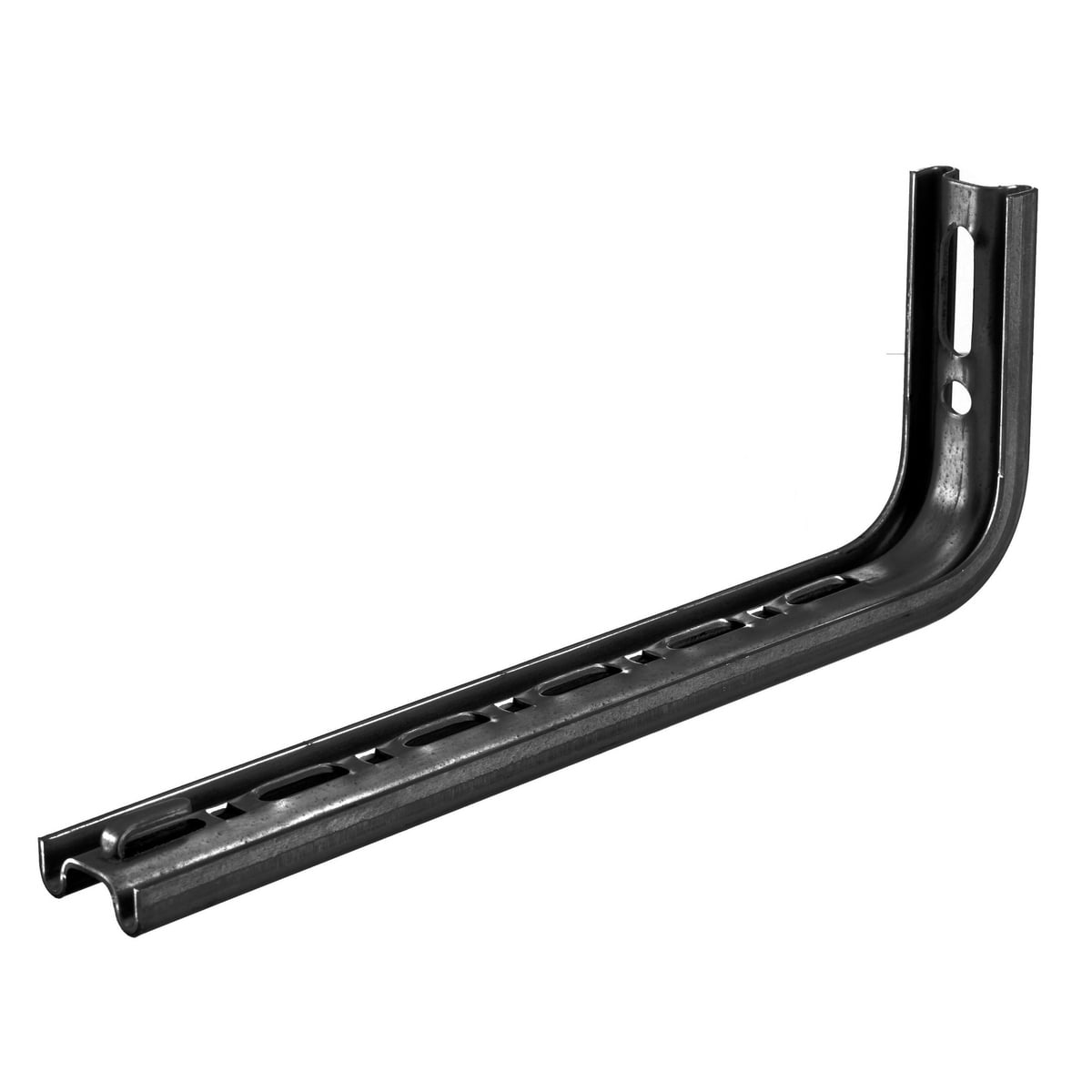 HBTLB8BK Standard L-Bracket, 8 in L x 8 in W x 4 in H, For Use With Overhead Wire Basket Trays, Steel