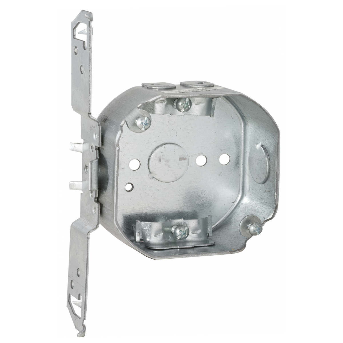 164 Octagon Box, Steel, 15.5 cu-in, 6 Knockouts