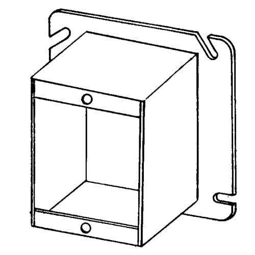856-200 1-Device Raised Tile Square Box Cover, 4-11/16 in L x 4-11/16 in W x 2 in D, Steel