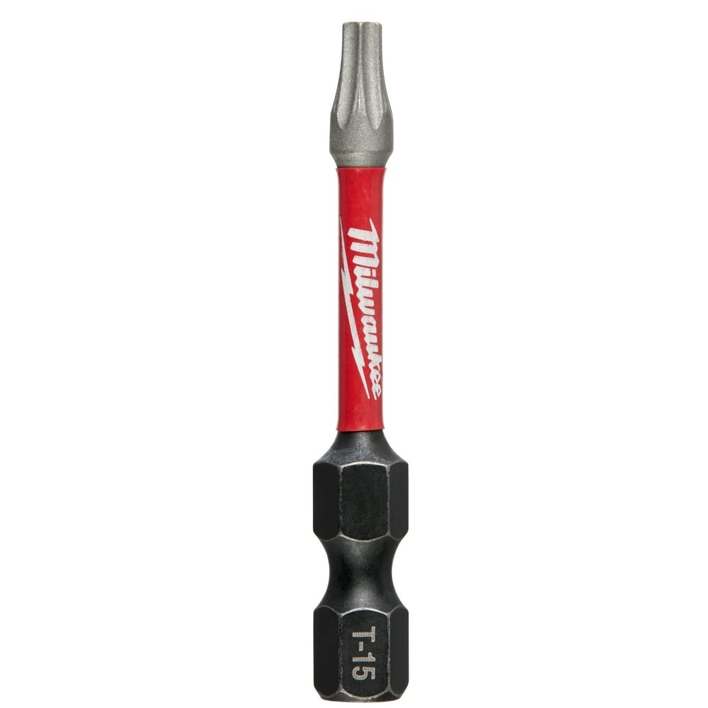 48-32-4483 Shockwave Impact Duty Impact Power Bit, T15 Torx Point, 2 in OAL, 1/4 in, Alloy Steel
