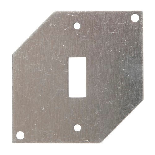 46001P Thermoplastic, Heavy Cast Aluminum Covers Spec Grade, Mounting Plate for Toggle Switch, Gray