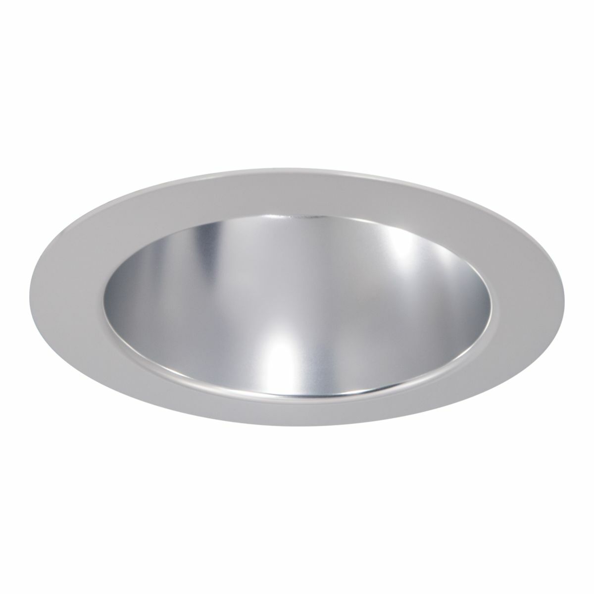 41WDC Halo Commericial 75 deg Beam Angle Circle Width Distribution Conical Reflector With Standard Polished Flange, 4 in ID x 6.12 in OD, LED Lamp, For Use With HC4 Series Regressed Lens Downlight, Aluminum