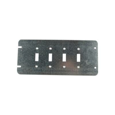 4-GCS Steel City Outlet Box Cover, 10-5/8 in L x 4-11/16 in W, Steel