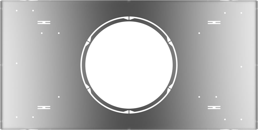 DLPLATE/T Downlight Plate, For Use With T-GRID Ceilings, Wafer, Field Adjustable Wafer, Performance Downlight and Field Adjustable Performance Downlight, Galvanized Steel