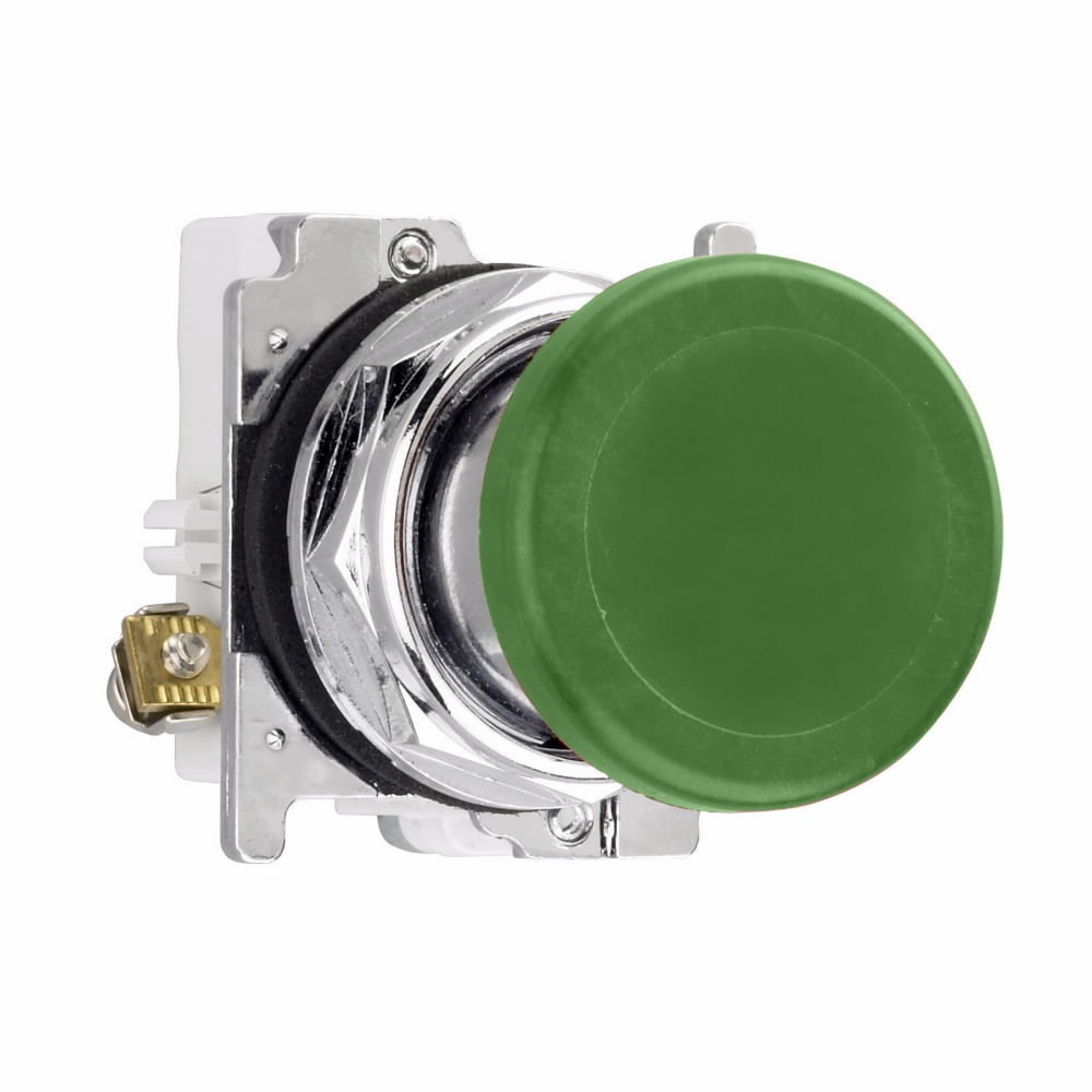 10250T26G Heavy Duty Oil/Watertight Non-Illuminated Pushbutton, 40 mm, 1NO Contact, Green