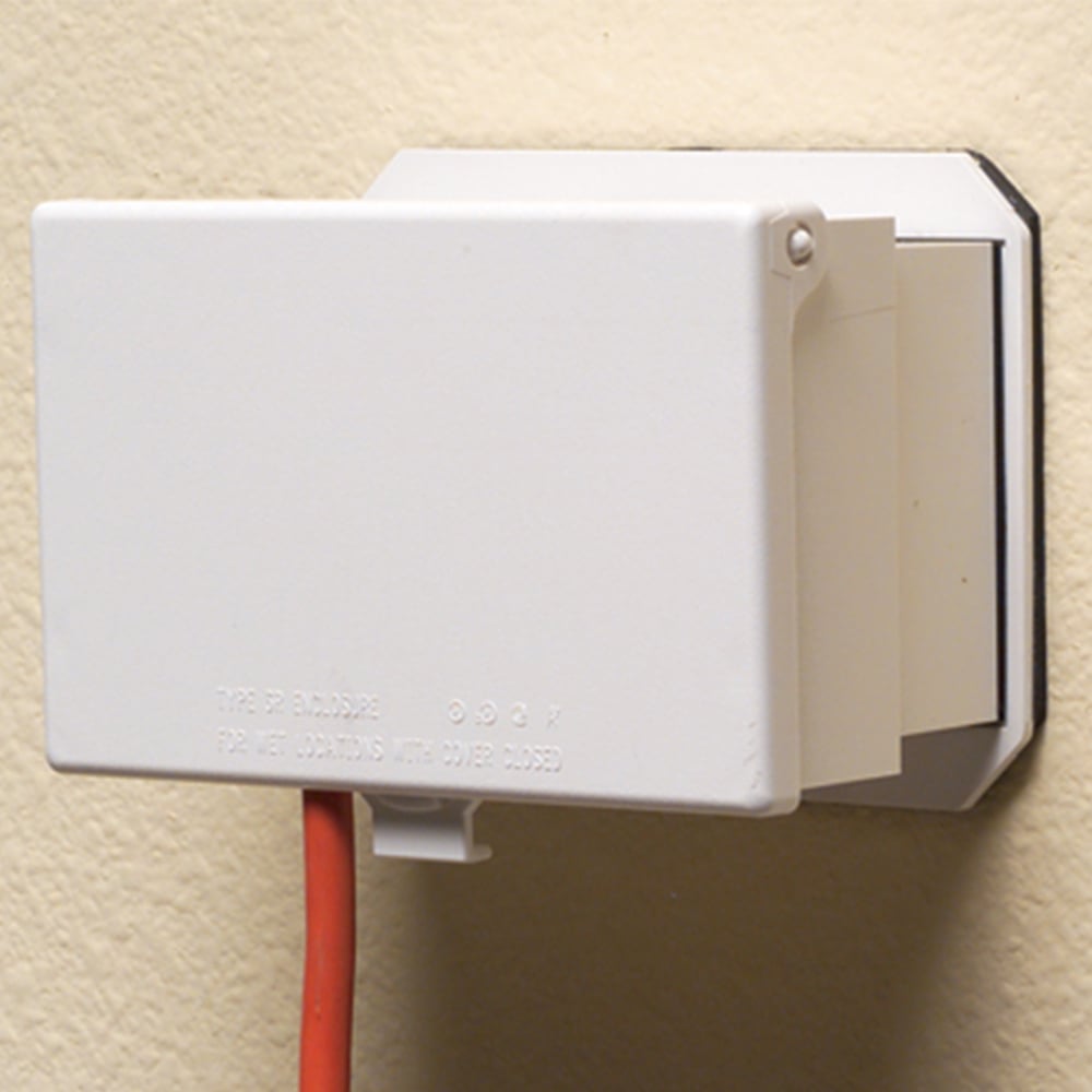 61HW Collapsible Extra Duty Low Profile Weatherproof While-In-Use Cover, 5.56 in L x 4-1/4 in W x 1.67 in D, Receptacle Cover, Plastic