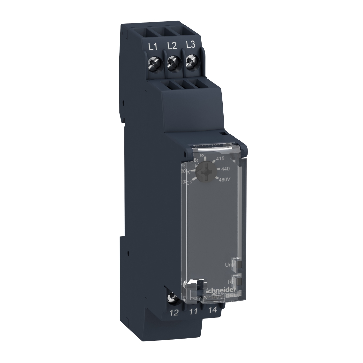 RM17TT00 Zelio 3-Phase Modular Measurement Multi-Function Control Relay, 5 A, 1CO 1 Form C Contact, 208 to 480 V AC V Coil