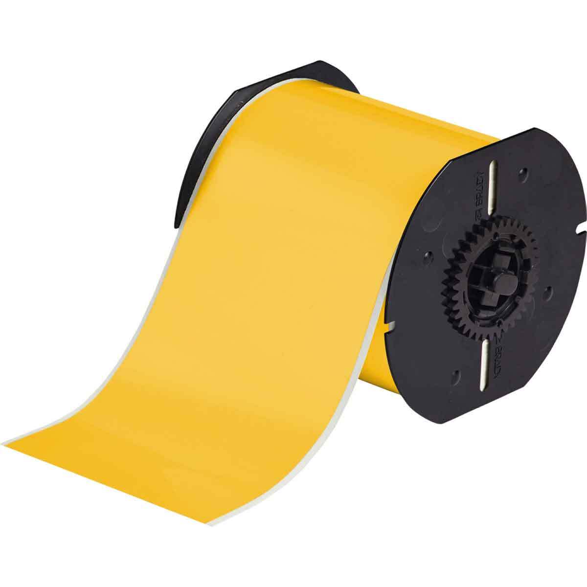 B30C-4000-595-YL B30 Thermal Transfer Vinyl Label, 4 in W, Yellow, B-595 Vinyl