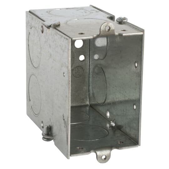 CYLE-3/4 Steel City Gangable Switch Box, Steel, 18 cu-in Capacity, 1 Outlets, 2 in W x 3-1/2 in D x 3 in H