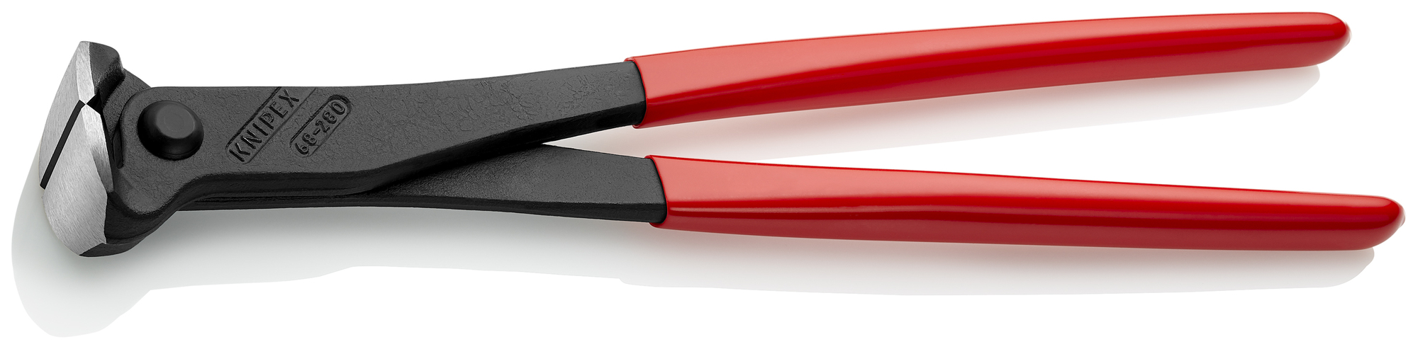 End Cutting Nippers, 11 in., Plastic Coating, Polished