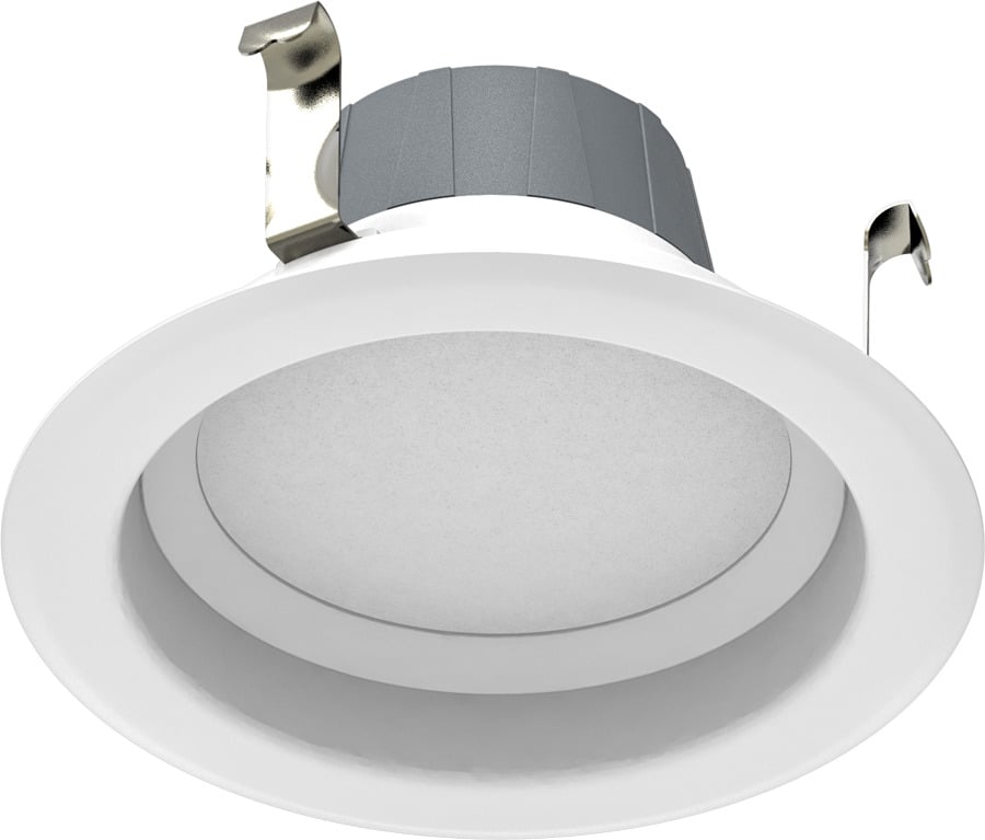 R4R8940120WS R Series Round Recessed Retrofit Downlight, 7.5 W Fixture, 4 in Ceiling Opening, 120 VAC, Aluminum Housing
