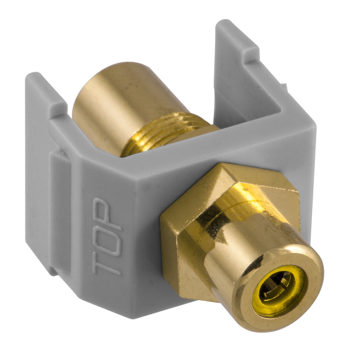 SFRCYFFGY Pass-Through Standard RCA Connector, Plug-N-Play/Female x Female Coupler Connector