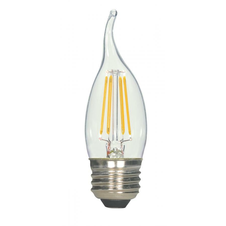 S8610 Dimmable LED Lamp, 4.5 W, 40 W Incandescent Equivalent, E26 Lamp, CA11 Shape, 450 Lumens