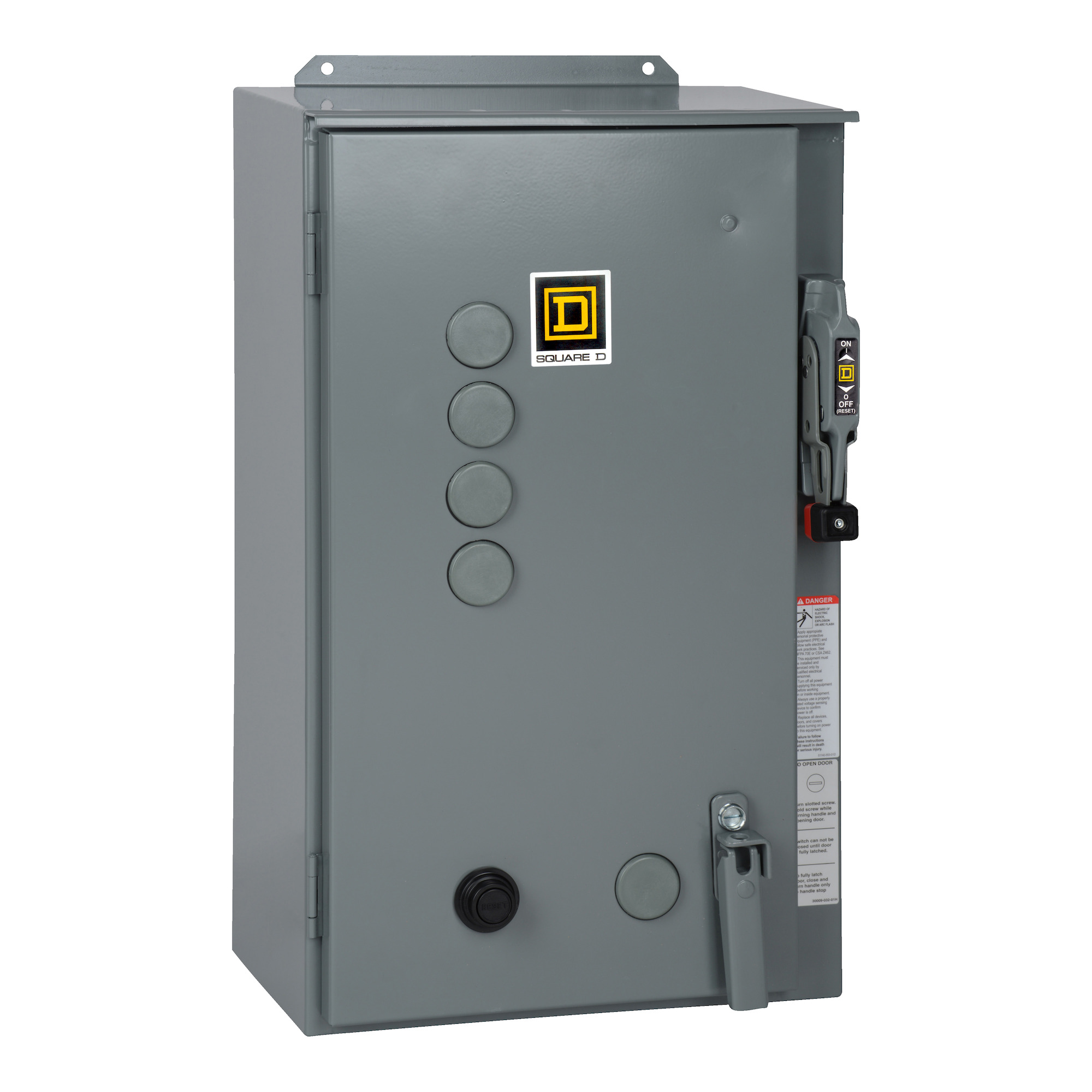 8738SCA14V02S 8738 Combination Magnetic Starter, 110 V AC at 50 Hz/120 V AC at 60 Hz V Coil, 3 Poles, NEMA 12 Enclosure