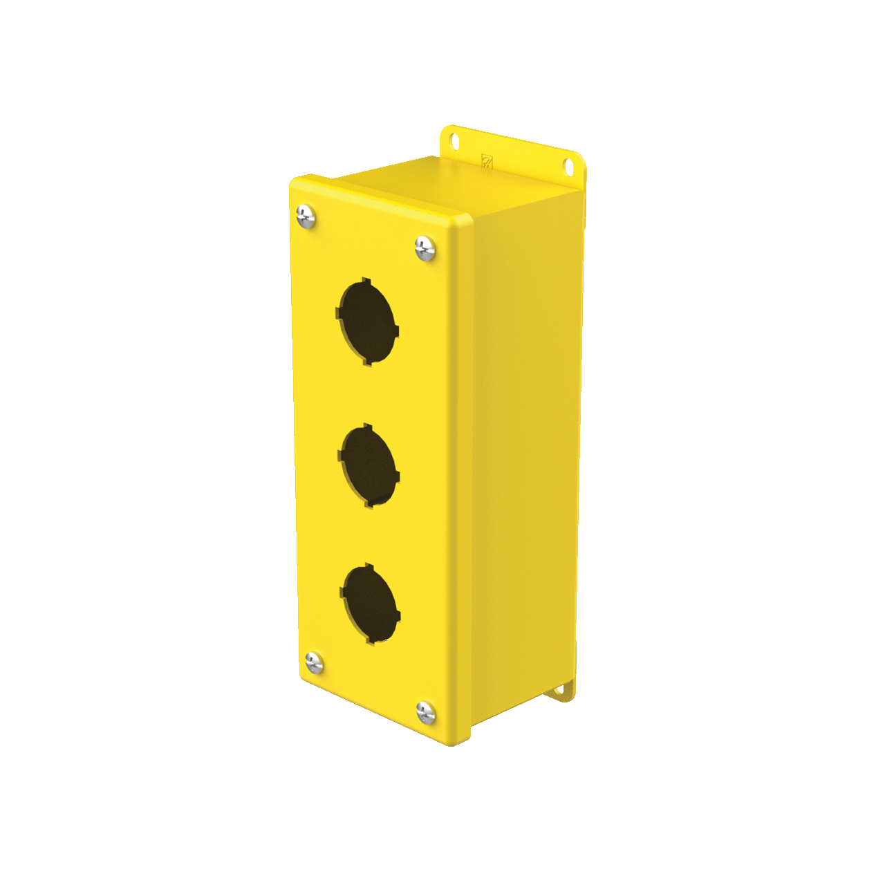 E3PBY Standard Pushbutton Enclosure, 9 in L x 3.47 in W, 3 Outlets, NEMA 12/13 NEMA Rating, Mild Steel