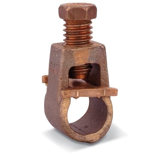 GG58H Blackburn EZ-Ground Type GGH Heavy Duty Non-Insulated Grounding Rod Clamp, 5/8 in Rod, 8 to 2 AWG Conductor, Copper Alloy