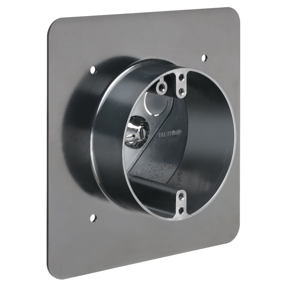 FR420F Non-Metallic Flanged Hand Box With Flange, Polycarbonate, 20 cu-in Capacity, 6.75 in L x 6.75 in W x 1.986 in D