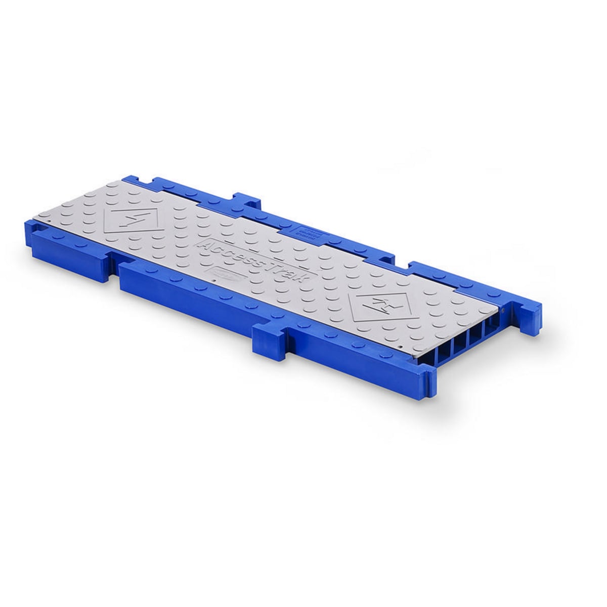 HBLAT5A Non-Mounted Standard Trough Section, 36 in OAL x 13.34 in OAW x 1.94 in OAH, 5 Channel, Blue/Gray