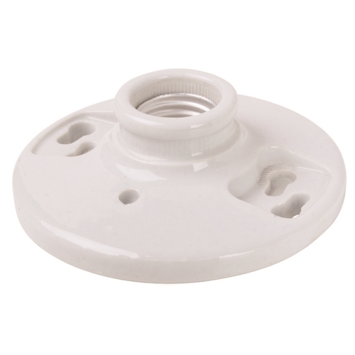 272 Porcelain Medium Base Lampholder 2-Terminal 250V, White