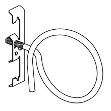 BR-32-4T-W2 Bridle Ring/Rod and Wire Fastener Assembly, 12 AWG Cable, 15 lb Load, Steel