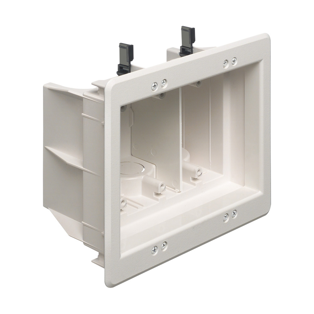 DVFR3W InBox Combination Box With DVFR3WGC Grounding Clip, Plastic, 49.3 cu-in Capacity, 3 Gangs