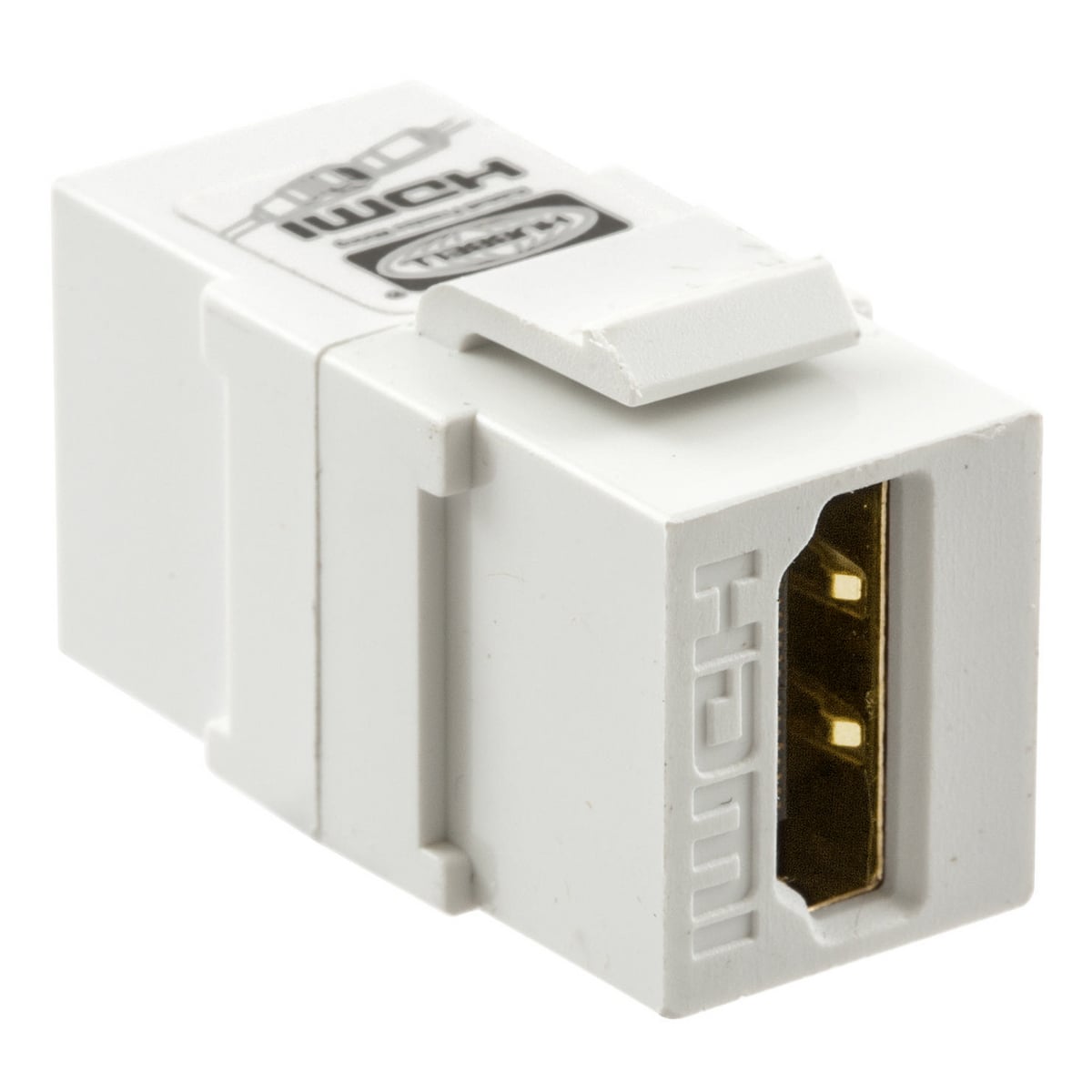 SFHC14W Type V1.4 Feed-Through Keystone Standard HDMI Connector, Plug-In/Female x Female Connector