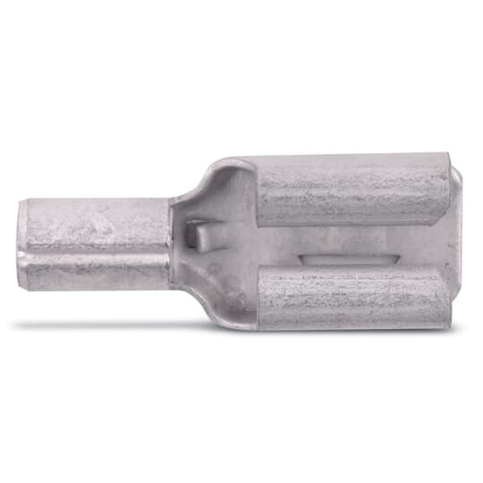 B14-250 Sta-Kon Female Disconnect, 16 to 14 AWG Conductor, 0.25 in W x 0.032 in THK Tab, Brazed Seam Barrel, Brass, Metallic, Non-Insulated