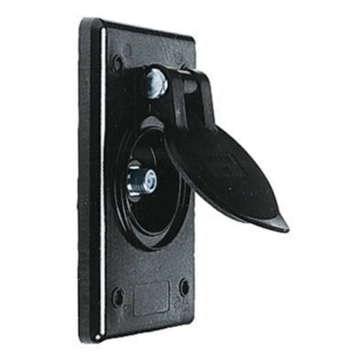TV97 1-Phase Standard Weather Resistant Receptacle, RG59-U/Coaxial Cable, Screw Terminal Connection, Screw Mounting