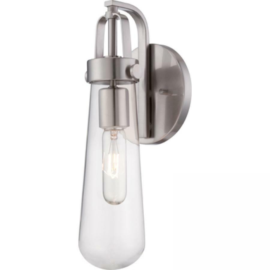 60-5261 Nuvo Beaker Decorative Transitional Wall Sconce, (1) T9 Lamp, 120 V AC, Brushed Nickel Housing