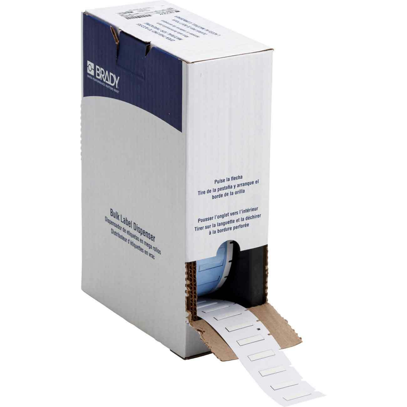 BM-125-1-342 PermaSleeve Heat Shrink Wire and Cable Label, 1 in L x 0.235 in W, White, Polyolefin