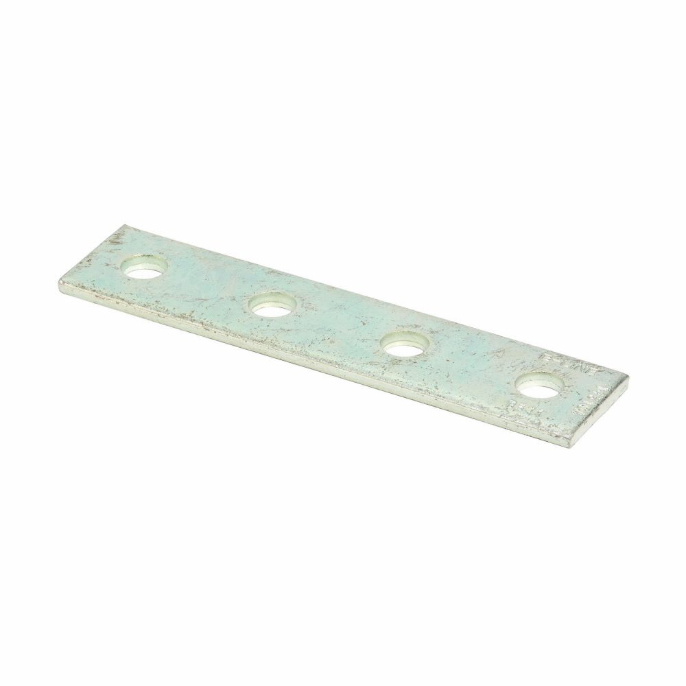 B341ZN Flat Splice Plate, 4 Holes, 7-1/4 in L x 1-5/8 in W x 1/4 in THK, Strip Steel