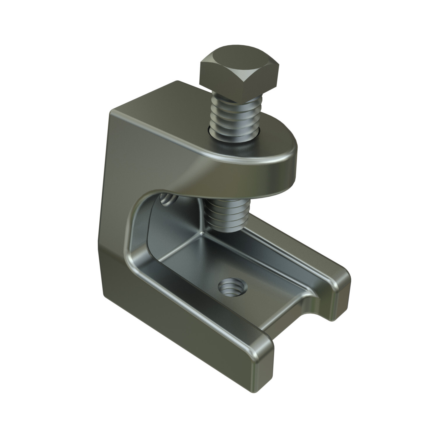 P2894-50-EG Beam Clamp, 1-5/8 in Channel, 7/8 in THK, 400 lb Load, Malleable Iron