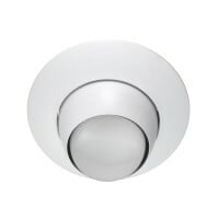 17506WH Eyeball Trim, 4 in ID x 8 in OD, Incandescent Lamp, For Use With 6 in 17002A, 17010AEBM2642, 17017AEB26 or 17024A27 Recessed Housing, Aluminum