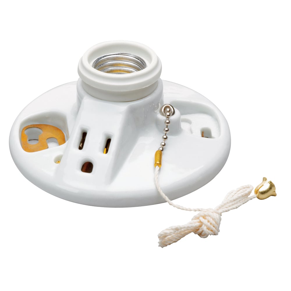 288 Medium Base Lampholder, White