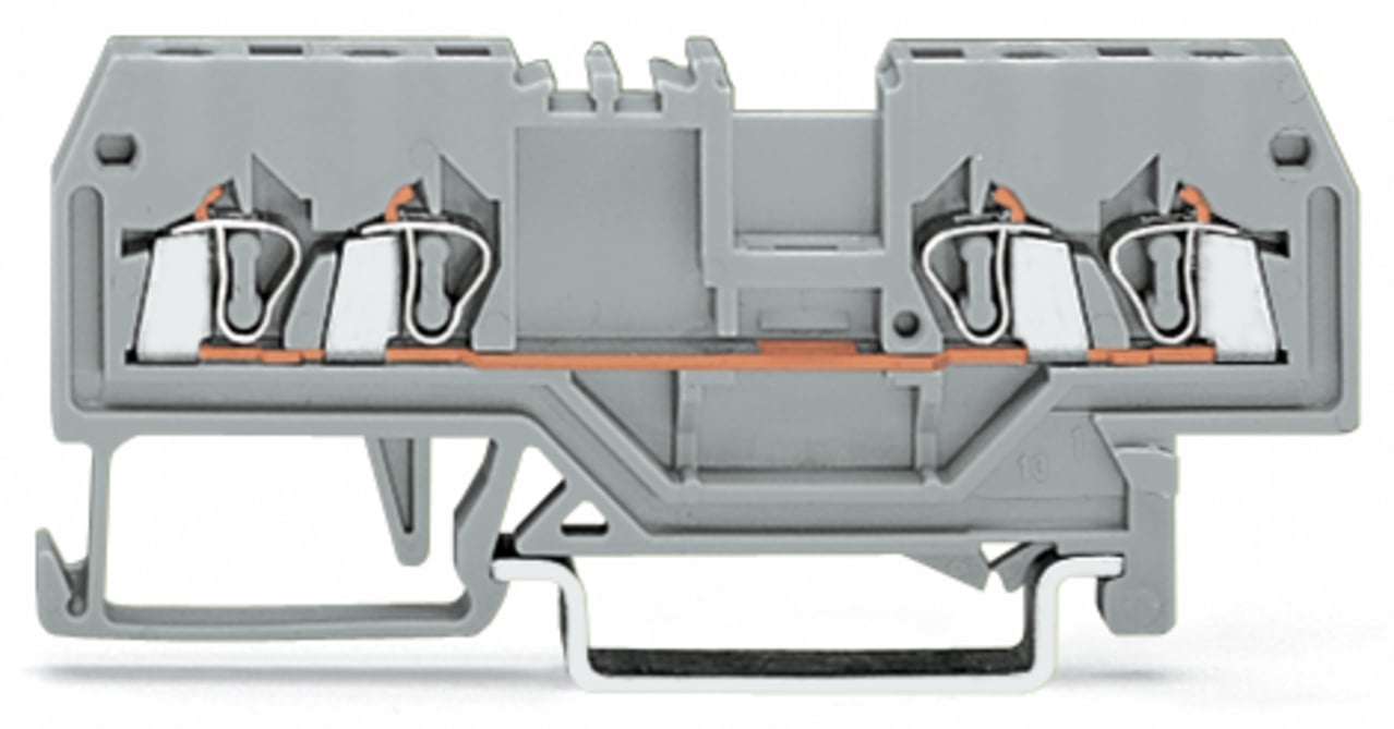 279-831 Terminal Block, 800 V AC, 18 A, 28 to 16 AWG Wire, DIN Rail Mount
