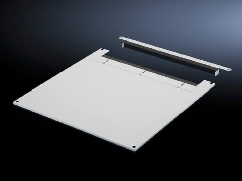 7826885 2-Piece Roof Plate, For Use With TS IT Series 800 mm W x 800 mm D Enclosure, Cable Entry, Carbon Steel, Light Gray