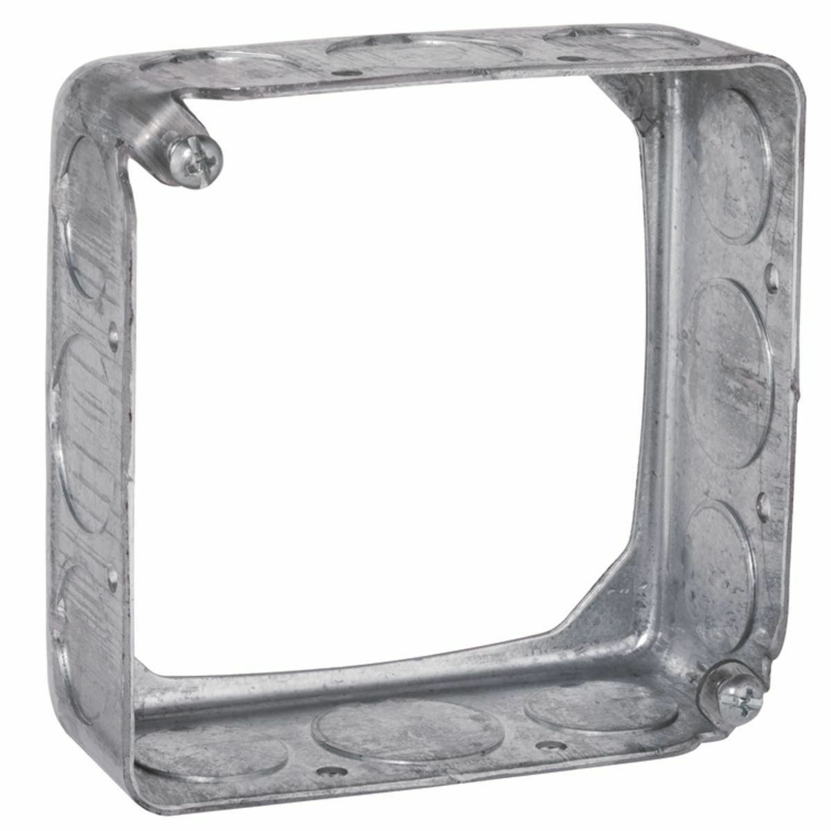204 Square Box, Steel, 22.5 cu-in Capacity, (12) Knockouts, 4 in H x 4 in W x 1-1/2 in D