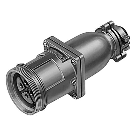 8454 Russellstoll DuraTite Ever-Lok Automatic Locking Heavy Duty Pin and Sleeve Connector, 60 A, 3 Poles, 4 Wires