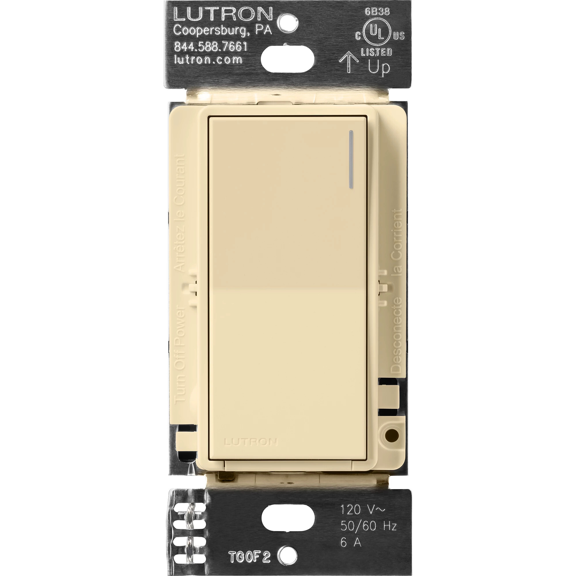 ST-6ANS-IV Sunnata On/Off Switch, 6 Amp Lighting or 3 Amp 1/10 hp Motor, 1 Pole/Multi-Location, Ivory