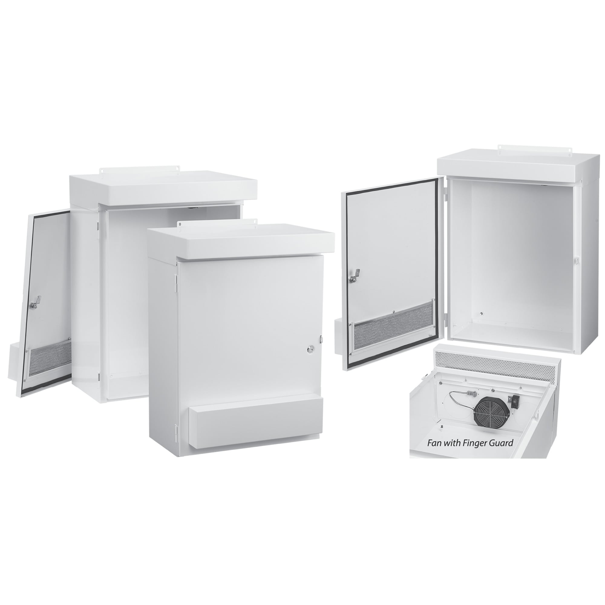 WF25LP WeatherFlo A3RD Vented Enclosure With Fan, 41 in L x 24 in W x 12 in D, NEMA 3R/IP32 NEMA Rating, Steel