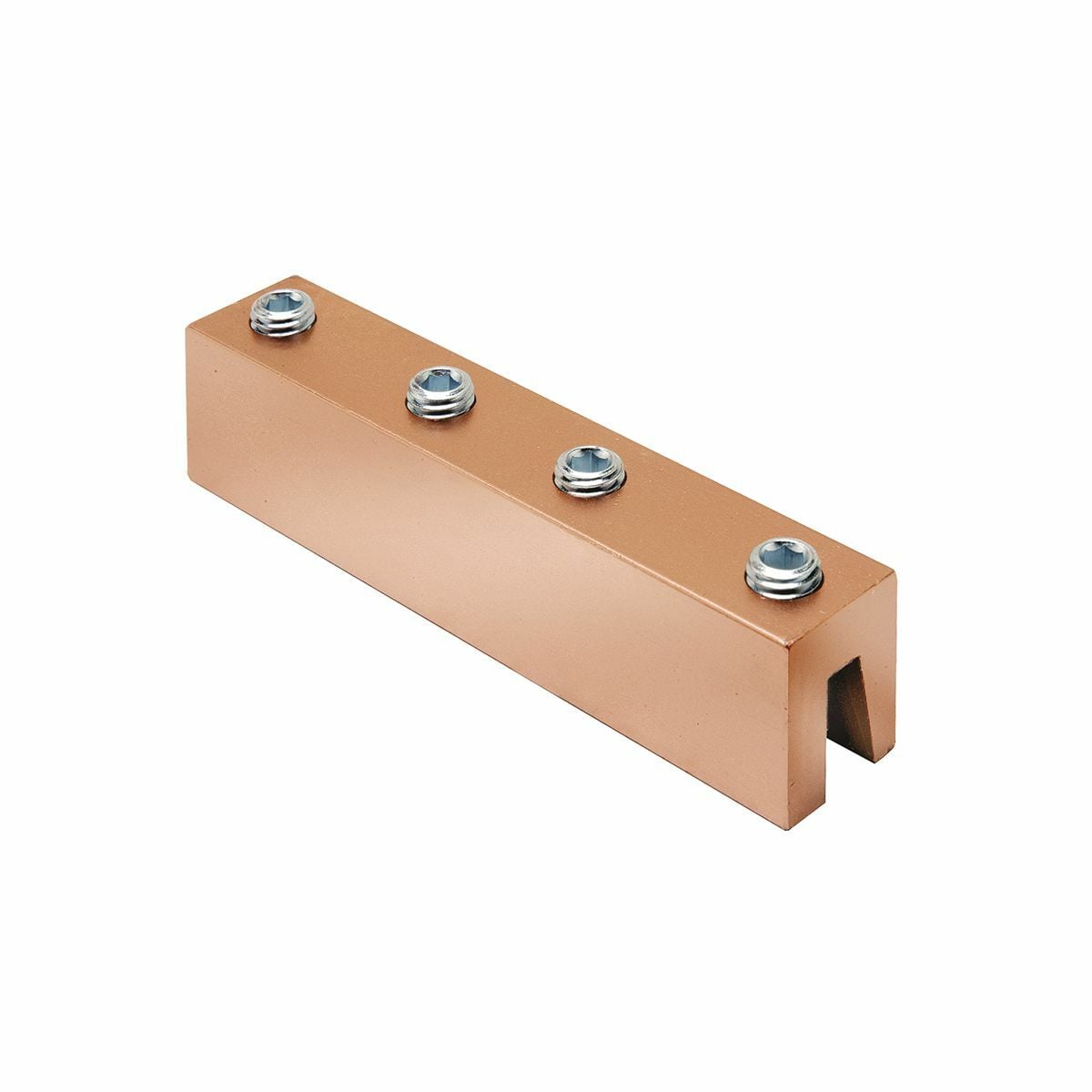 YGIBS283382N Type YGIB Cable to Steel Compression Connector, 4/0 to 2 AWG Conductor, 1/2 to 13 in Rod, Copper, Unplated
