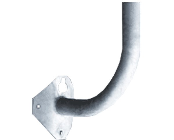 BWC12 Curved Right Angle Pole Bracket, For Use With Floodlight Fixture, 5 EPA Max Capacity, Steel