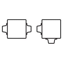 B718-2ZN B718 Universal Junction Box, Low Carbon Steel, 5-1/8 in H x 5-1/8 in W x 2-1/2 in D