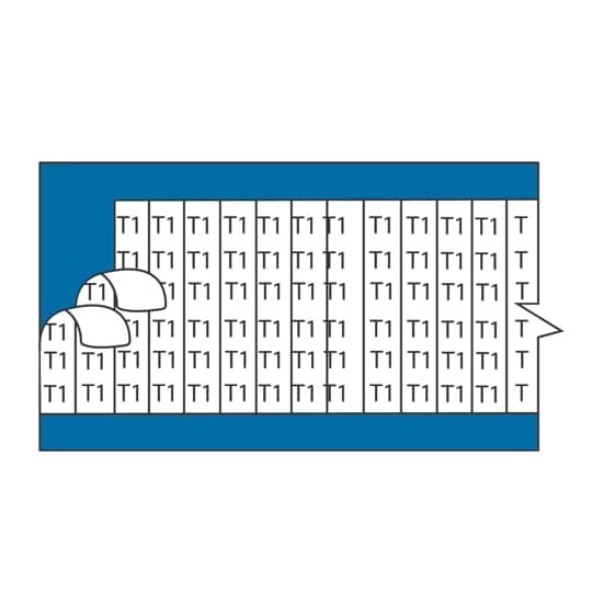 WCL2S E-Z Code Solid Letter/Number Wire Marker Card, 1-1/2 in L, Vinyl Cloth
