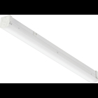 The Lithonia Lighting basic 4-foot, non-dimming, dry location linkable strip light mounts to ceiling or wall horizontal/vertical. It is the basic solution for task lighting, restrooms, under/over cabinet, storage closets and displays.